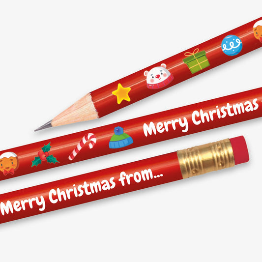 Personalised Christmas Pencil - Red