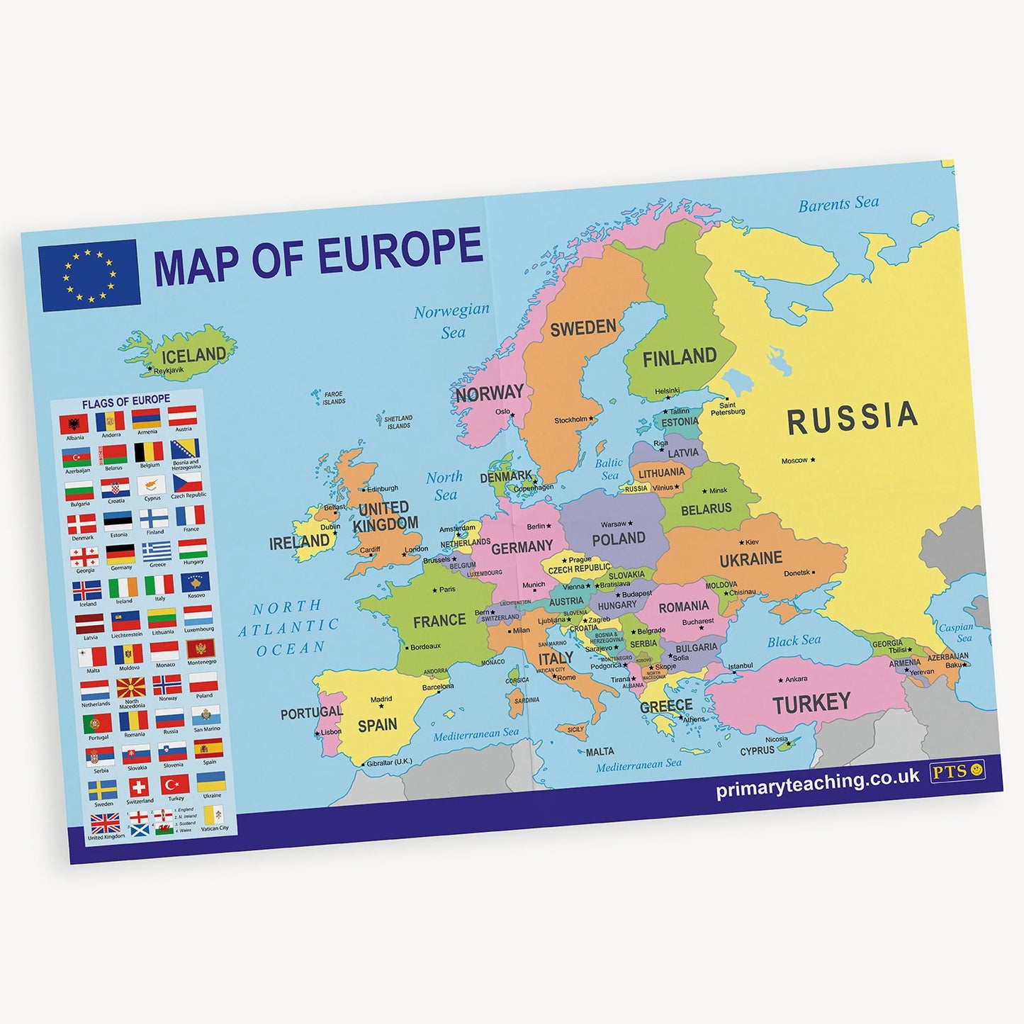 Map of Europe Poster - A2