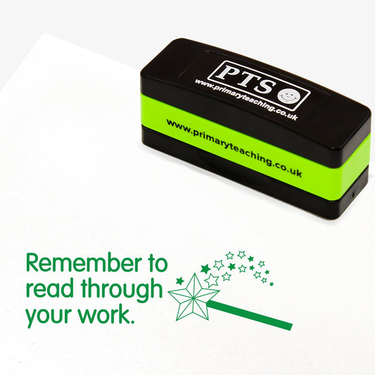 Remember To Read Through Your Work Stakz Stamper - Green - 44 x 13mm