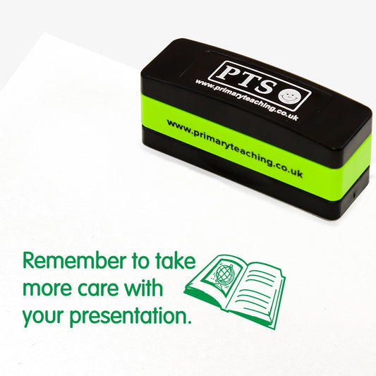 Remember To Take More Care With Presentation Stakz Stamper - Green - 44 x 13mm