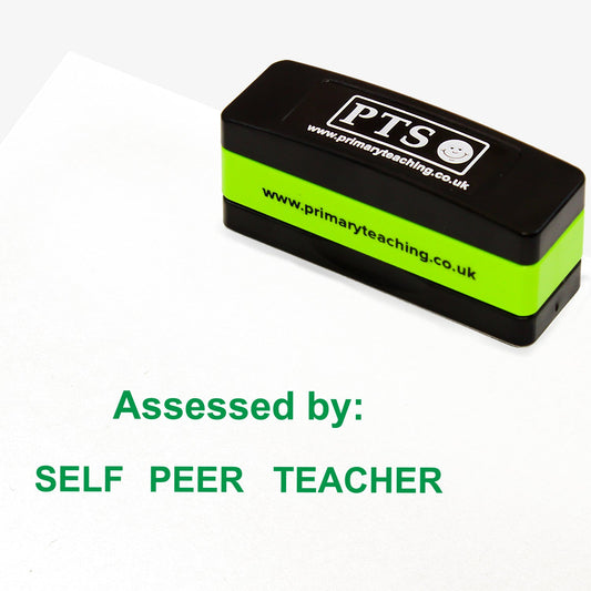 Assessed By Self Peer Teacher Stakz Stampers - 44 x 13mm
