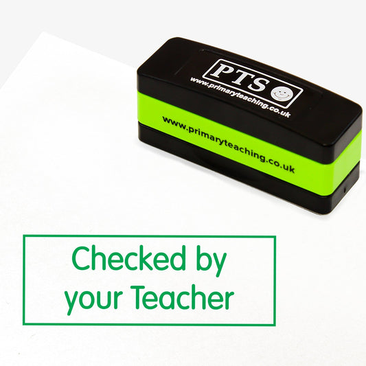 Checked by Your Teacher Stakz Stamper - Green - 44 x 13mm