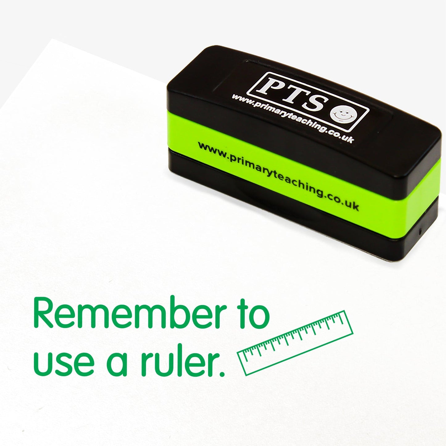 Remember to Use a Ruler Stakz Stamper - Green - 44 x 13mm