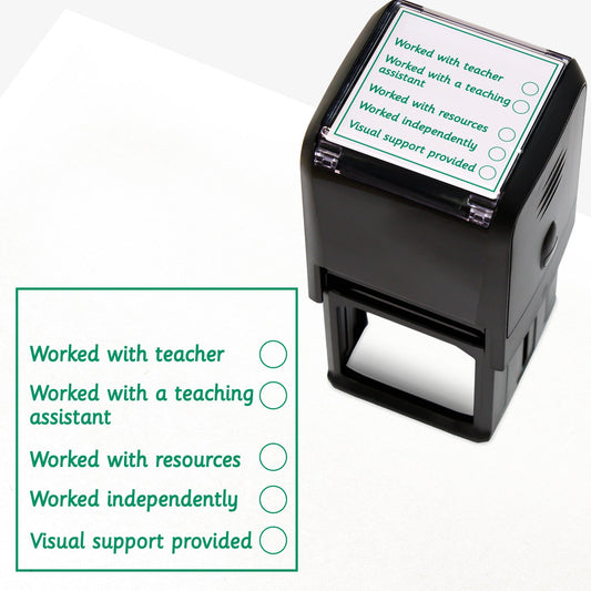 Teacher's Remarks Stamper - Green - 42mm