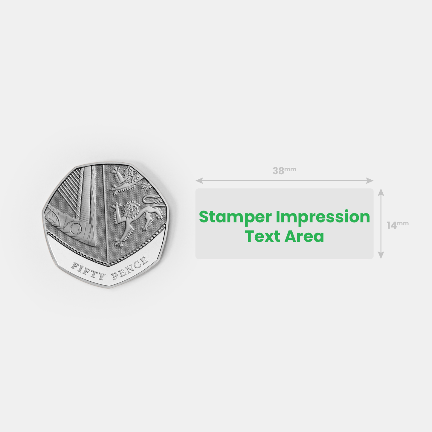 Personalised Text Box Stamper - 38 x 14mm