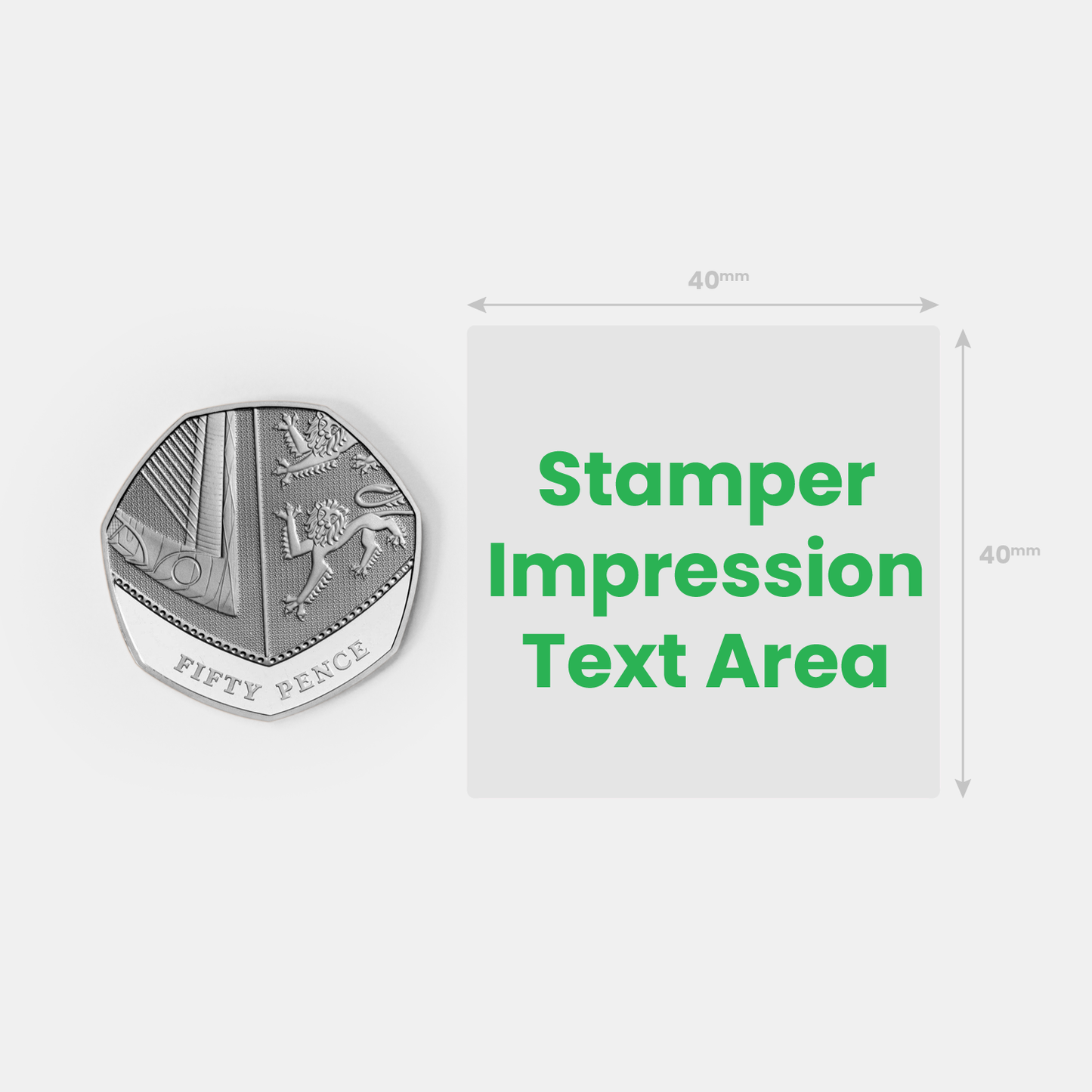 Personalised Circle Wording Stamper - 40mm