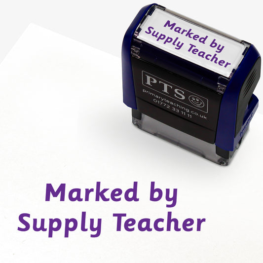 Marked by Supply Teacher Stamper - 38 x 15mm