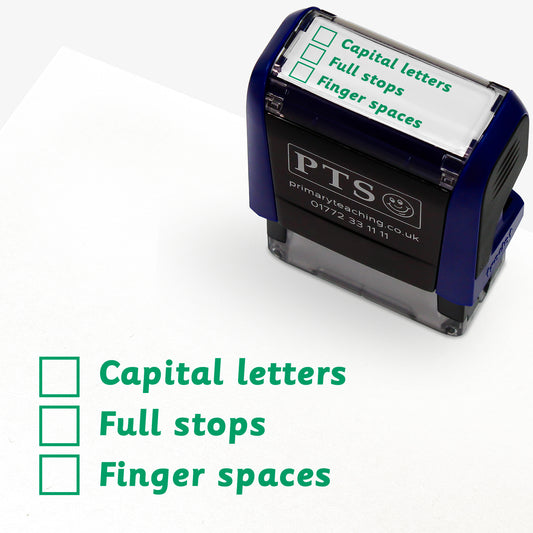 Capital Letters/Full Stops/Finger Spaces Stamper - 38 x 15mm