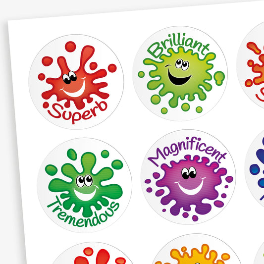 Happy Splash Stickers - 32mm