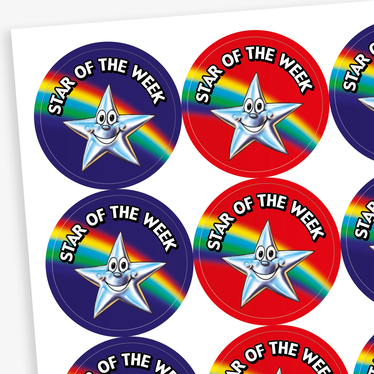 20 Star Of The Week Stickers - 32mm