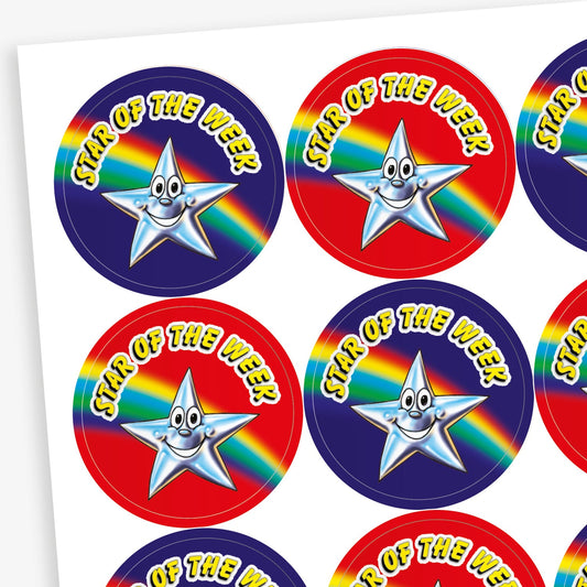 20 Star Of The Week Stickers - 32mm