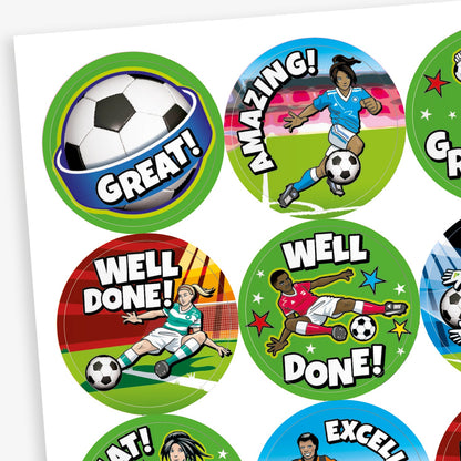 20 Football Stickers - 32mm