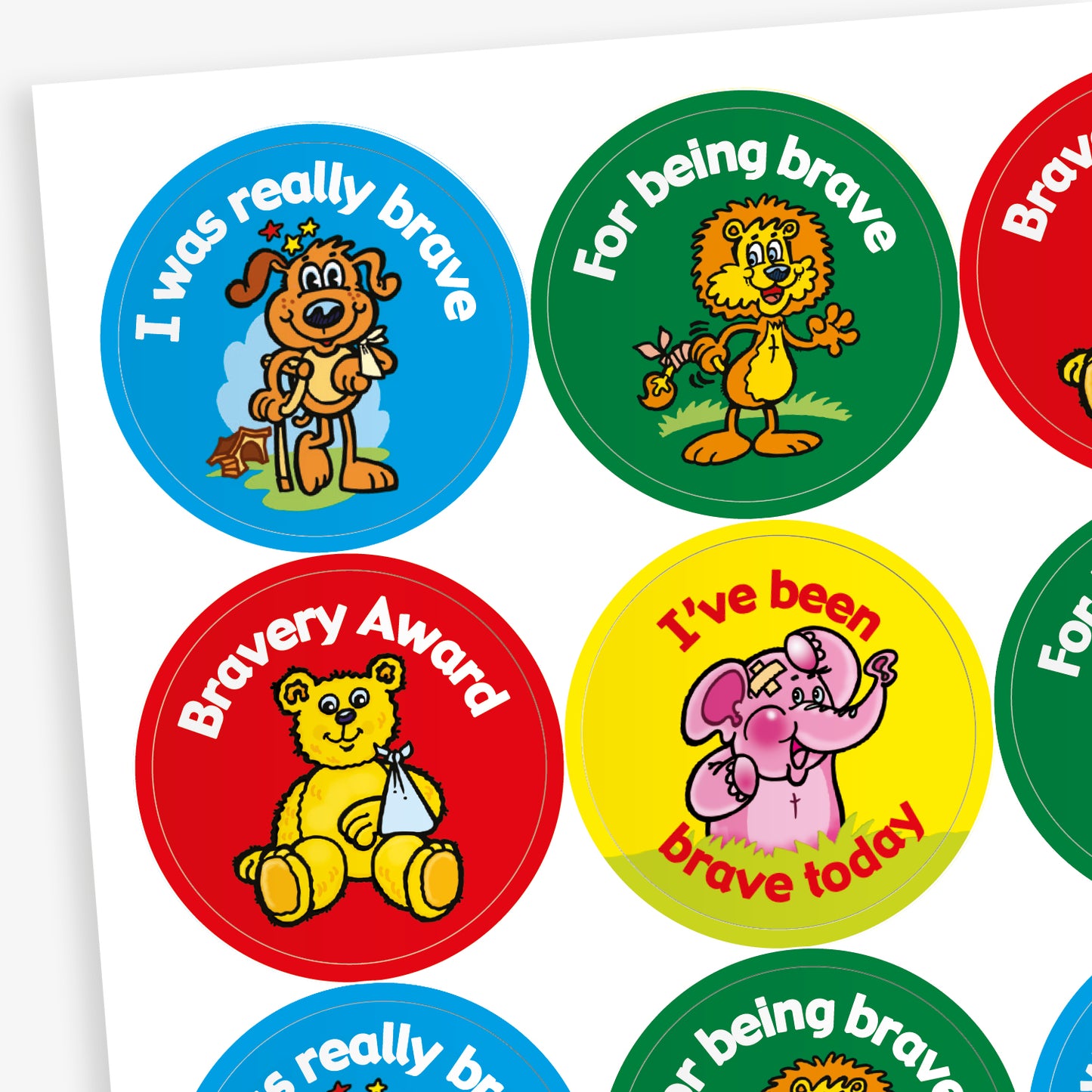 Bravery Award Stickers - 32mm