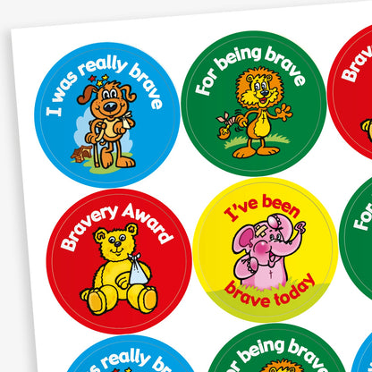 Bravery Award Stickers - 32mm