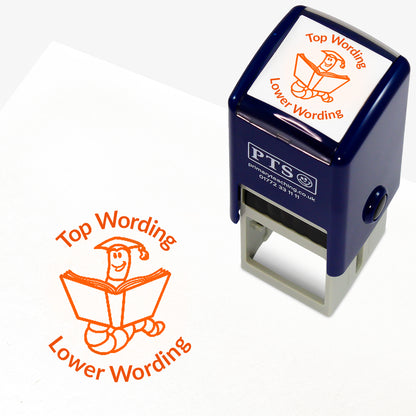 Personalised Bookworm Stamper - 25mm