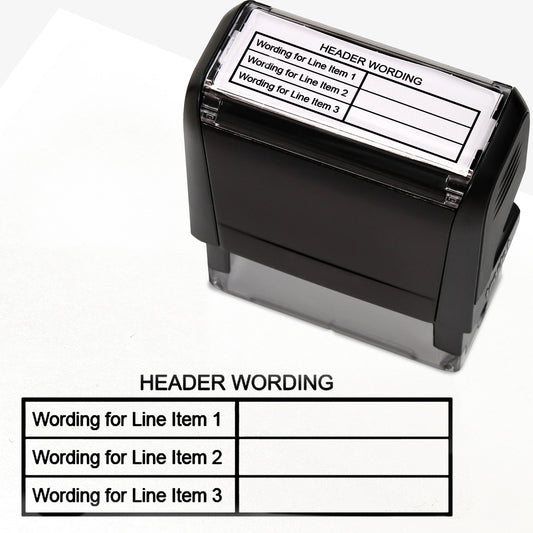 Personalised Table Stamper - 59 x 21mm