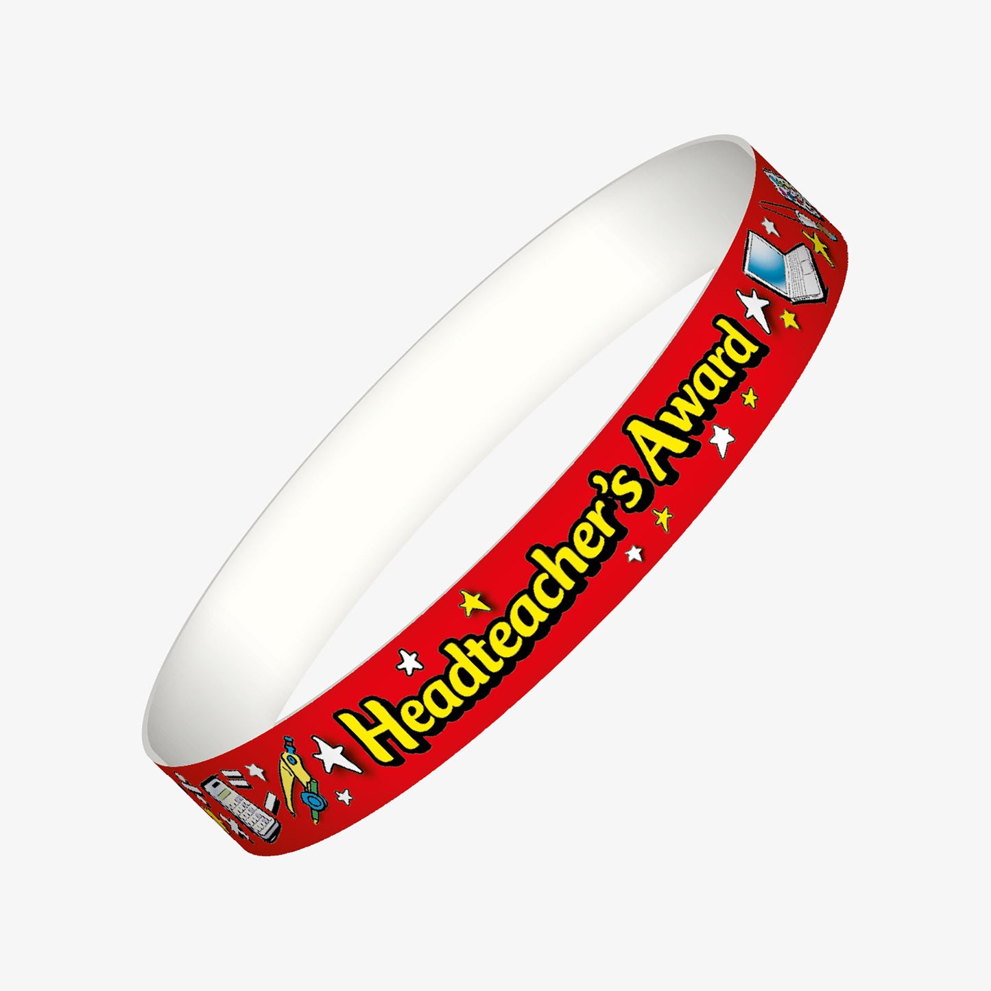 10 Headteacher's Award Wristbands - Red