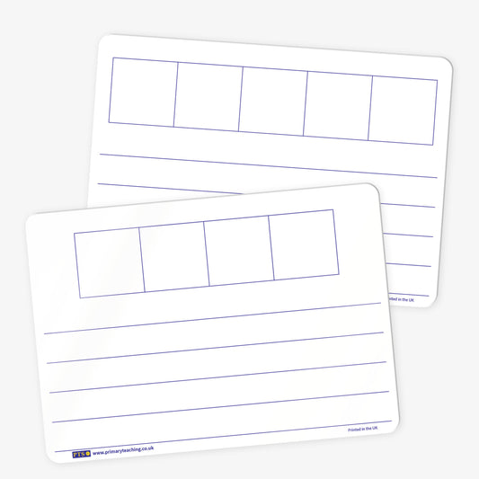 30 Mini 4 & 5 Phoneme Whiteboards - A4