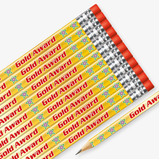 12 Gold Award Pencils