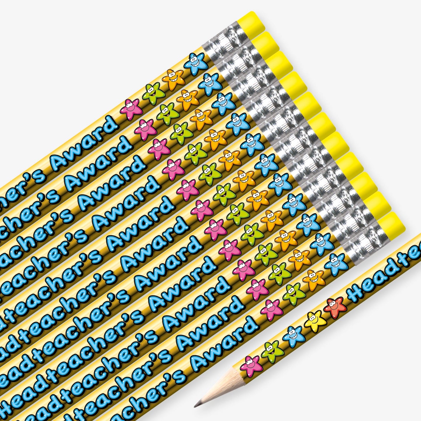 12 Headteacher's Award Pencils - Gold