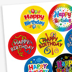 Strawberry Scented Happy Birthday Stickers - 32mm