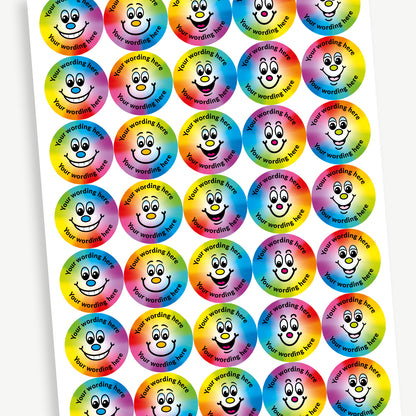 Personalised Sweet Shop Scented Rainbow Smile Stickers - 37mm