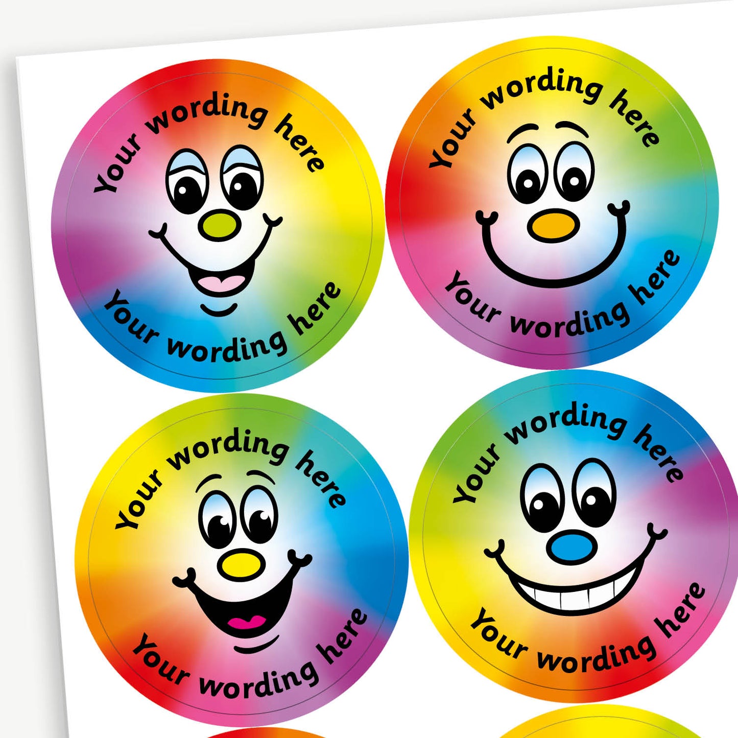 Personalised Sweet Shop Scented Rainbow Smile Stickers - 37mm