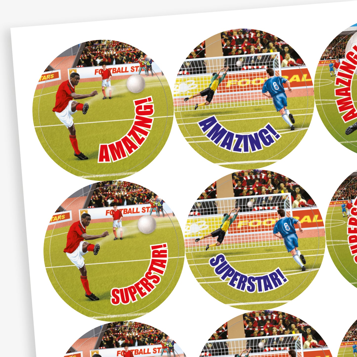 Bubblegum Scented Football Stickers - 32mm