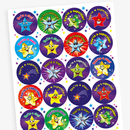 Berry Scented Stars and Superstars Stickers - 32mm