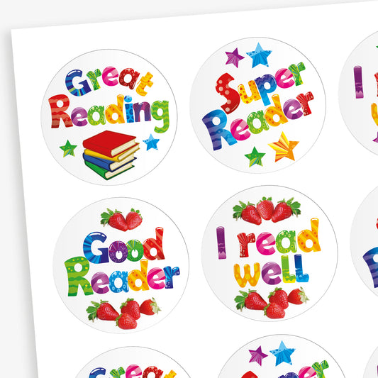Strawberry Scented Reading Stickers - 32mm