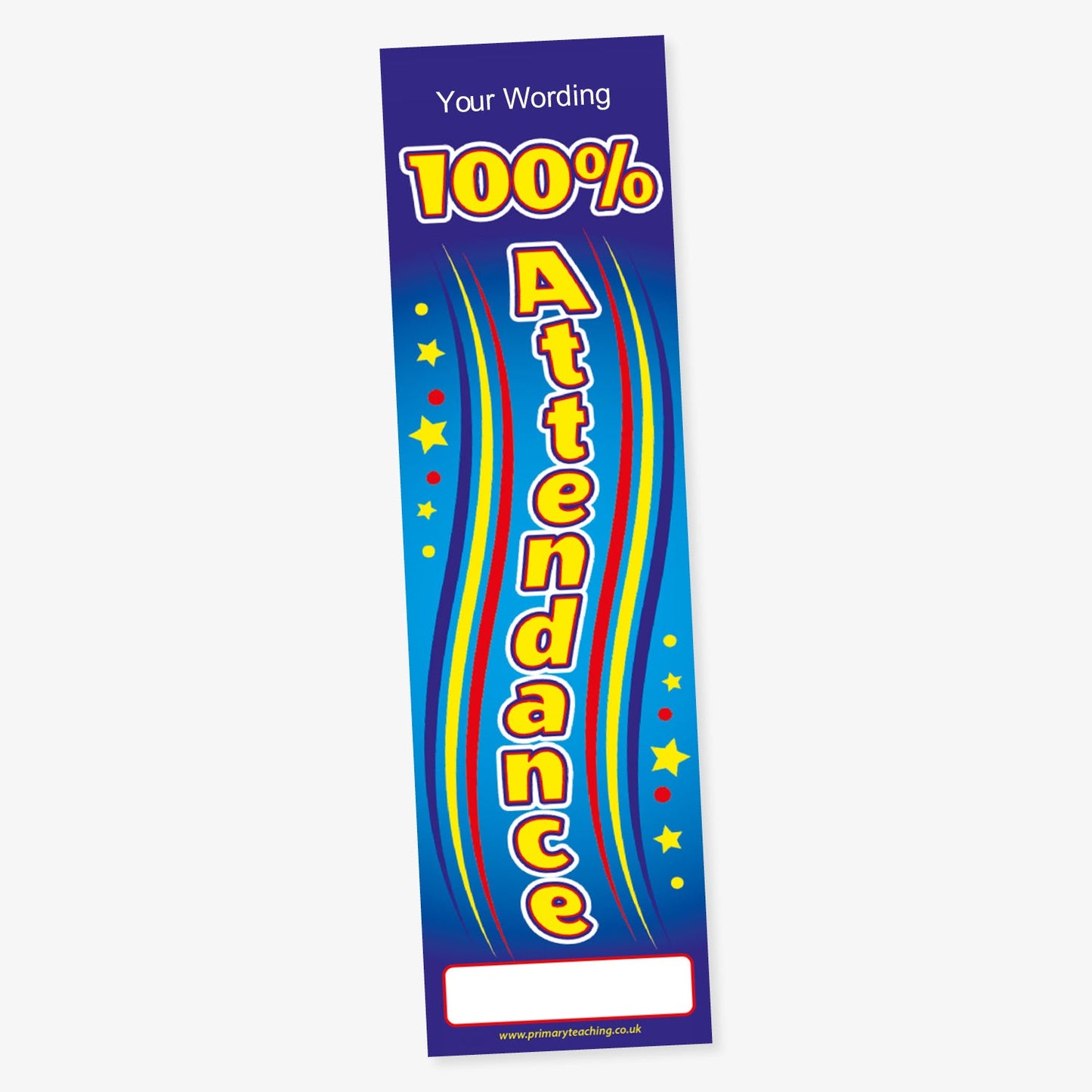 Design Your Own 100% Attendance Bookmark