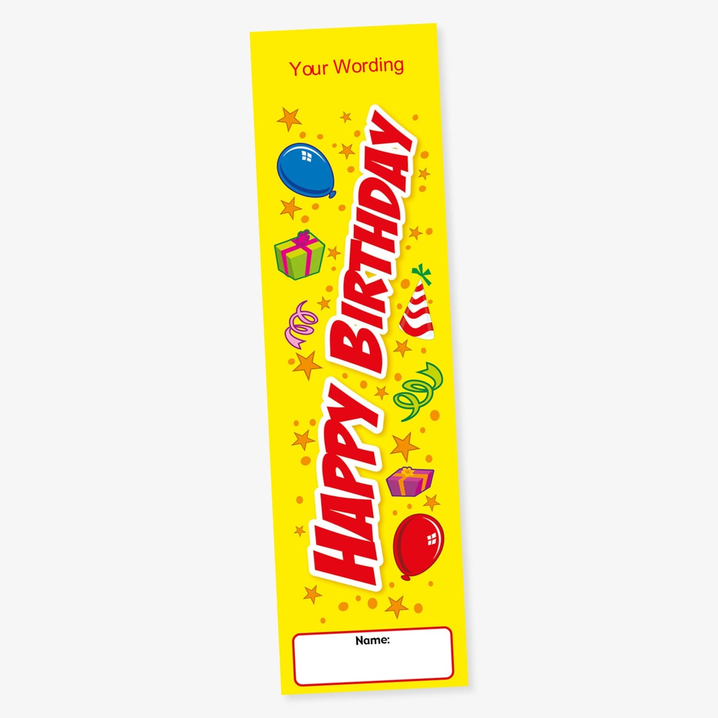 Design Your Own Happy Birthday Bookmark