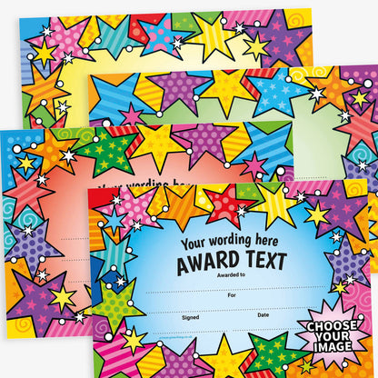 20 Design Your Own Stars Certificates - A5