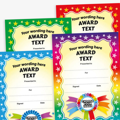 20 Design Your Own Rainbow Certificates - A5