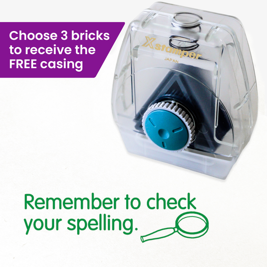 Remember to Check Your Spelling Twist N Stamp Brick - Green